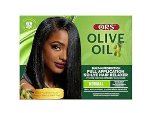 ORS Olive Oil No-Lye Hair Relaxer Kit Normal Strength: Smooth, Straight Hair with Built-in Protection