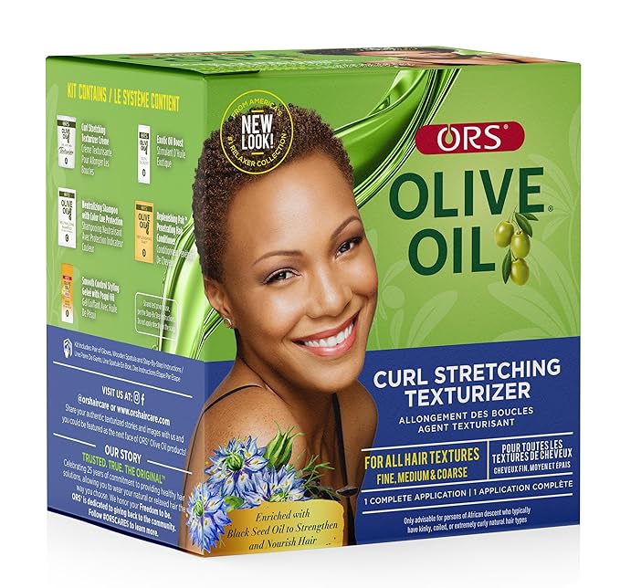 ORS Olive Oil Curl Stretching Texturizer Kit with the Power of Exotic Oils - All Textures