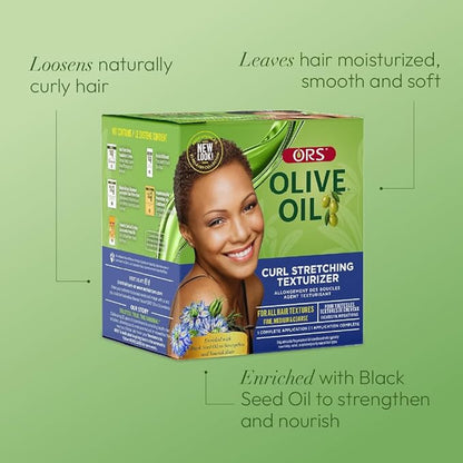 ORS Olive Oil Curl Stretching Texturizer Kit with the Power of Exotic Oils - All Textures