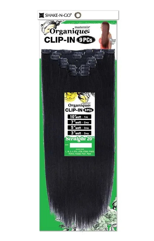 Organique Straight 20"-24" Clip-In Extensions 9PCS