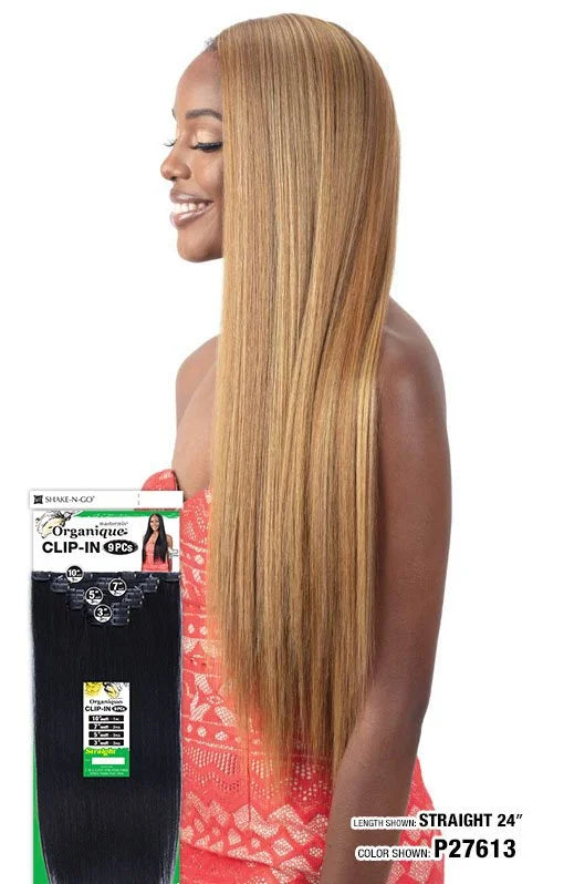 Organique Straight 20"-24" Clip-In Extensions 9PCS