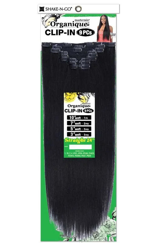 Organique Straight 20"-24" Clip-In Extensions 9PCS