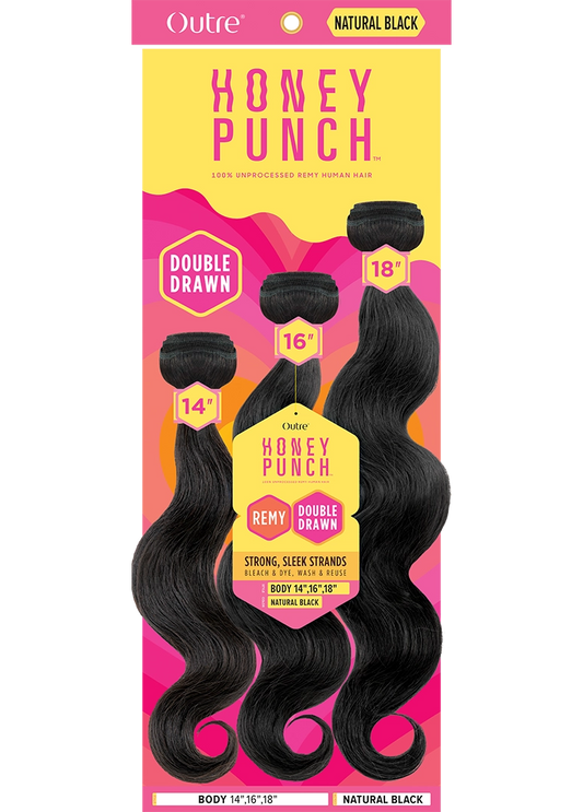 Honeypunch 100% Unprocessed Remi Human Hair Body 101214 | 2 Colors
