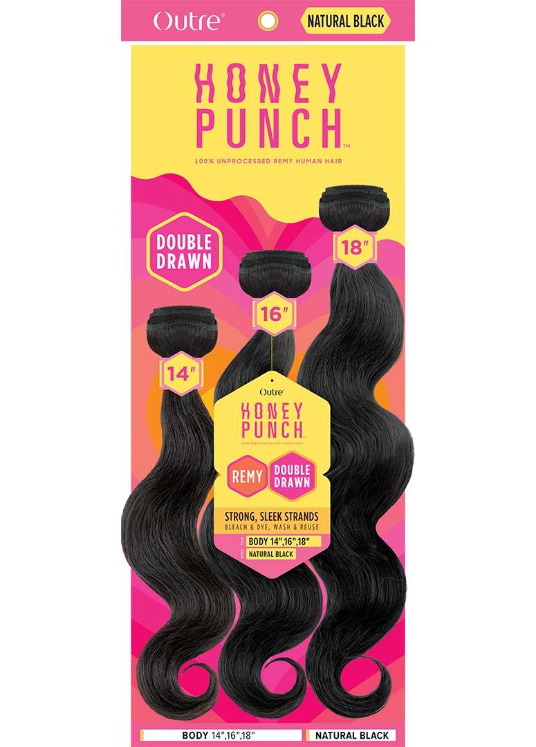 HoneyPunch 100% Unprocessed Remi Body Hair | 2 Colors