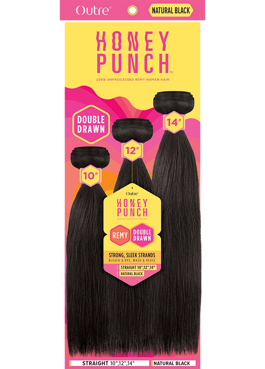 Honeypunch 100% Unprocessed Remi Straight Hair Bundles 101214 | 2 Colors