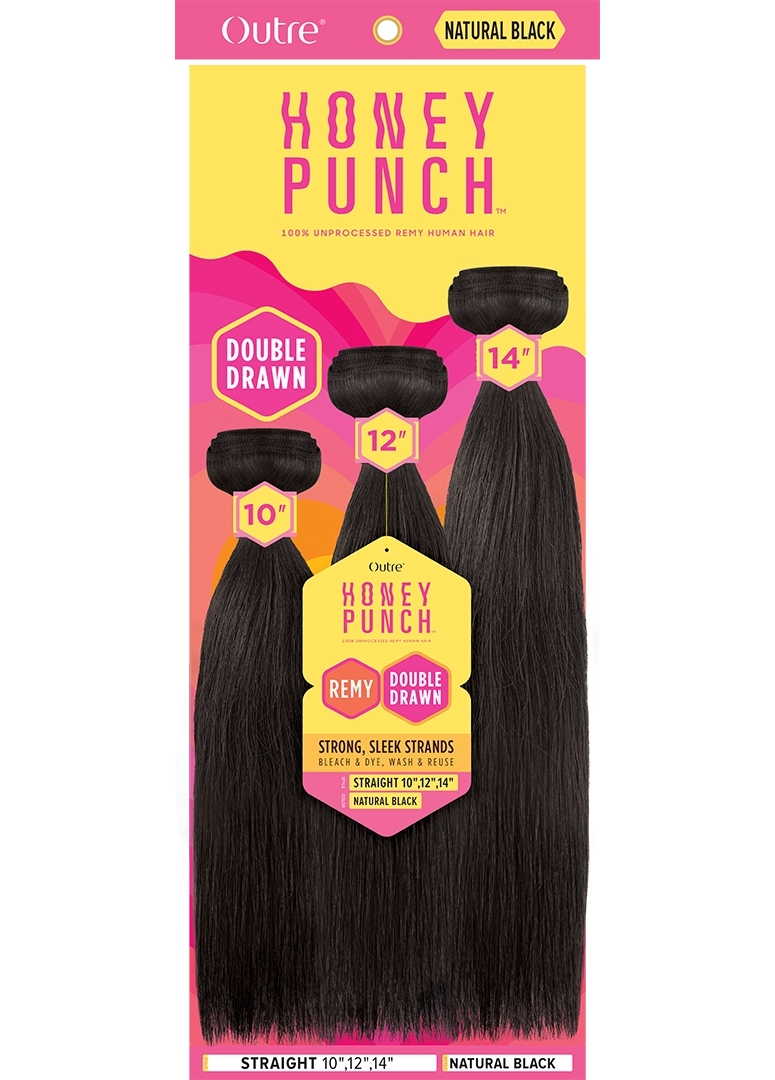 Honeypunch 100% Unprocessed Remi Straight Hair Bundles 182022 | 2 Colors