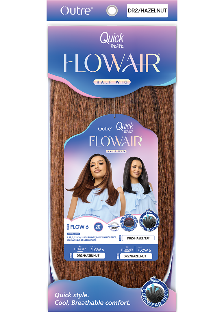 OT Outre Quick Weave Flowair Flow 6 HT - Back View
