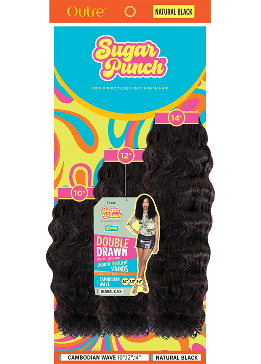 Sugarpunch 100% Unprocessed Remi Cambodian Wave Hair Bundles 101214 | 2 Colors