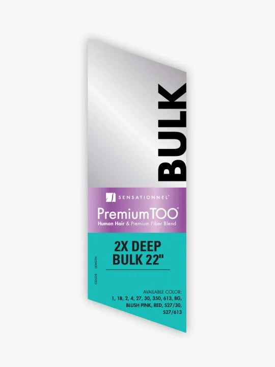 PremToo Bulk Weaving – 2X Deep Human Hair Blend for Boho, Knotless Box or Curly Loose Wave Styles