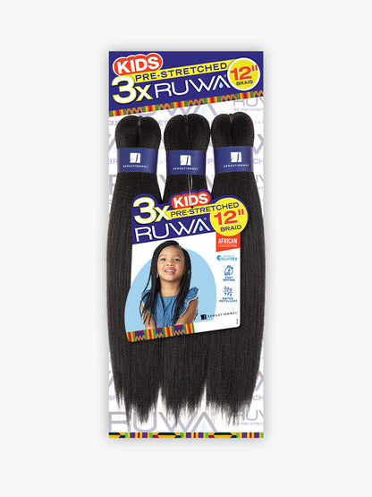 RUWA Pre-Stretched Kids Braiding Hair 12" 3X