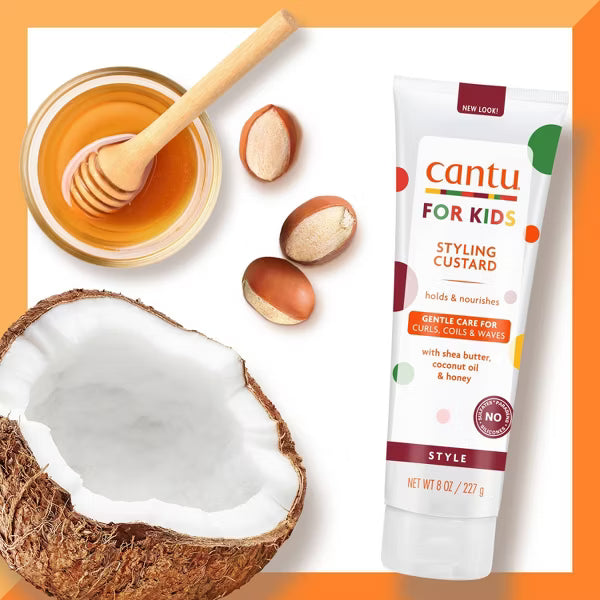 Cantu Kids Styling Custard - Shea Butter, Coconut Oil & Honey (8 oz)