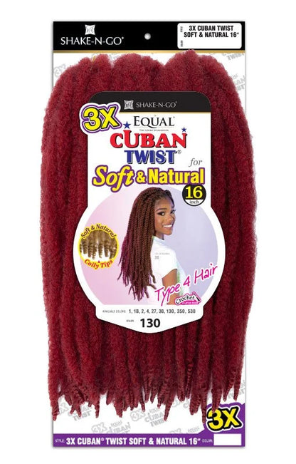 SH 3X CUBAN TWIST SOFT & NATURAL 16"