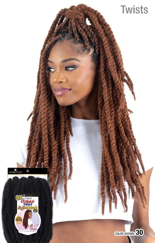 SH 3X CUBAN TWIST SOFT & NATURAL 16"