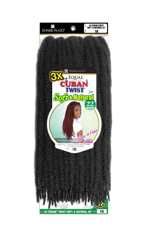 SH 3X CUBAN TWIST SOFT & NATURAL 22"