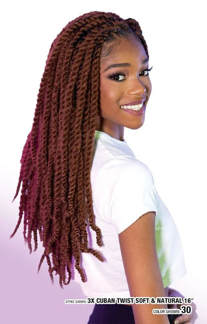 SH 3X CUBAN TWIST SOFT & NATURAL 22"