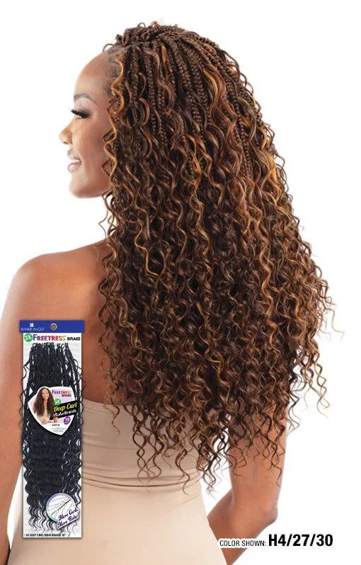 FB 3X DEEP CURL CROCHET BOHO BRAIDS 18"