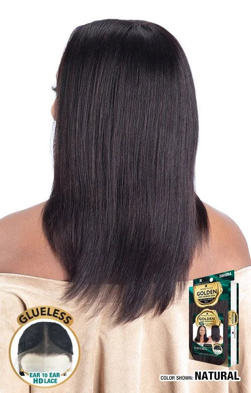 SNG Shake-N-Go WQ ZAVORA Golden Human Hair HD Lace Wig - Front View