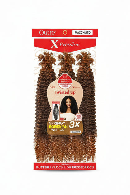X-Pression Twisted Up Springy Bohemian Twist 16" 3X