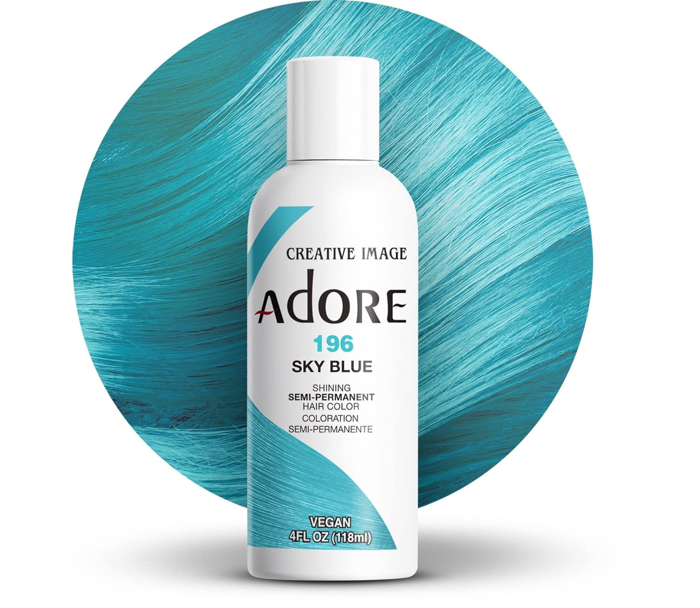 Creative Image Adore Semi-Permanent Hair Color - #196 Sky Blue - Color 196 swatch