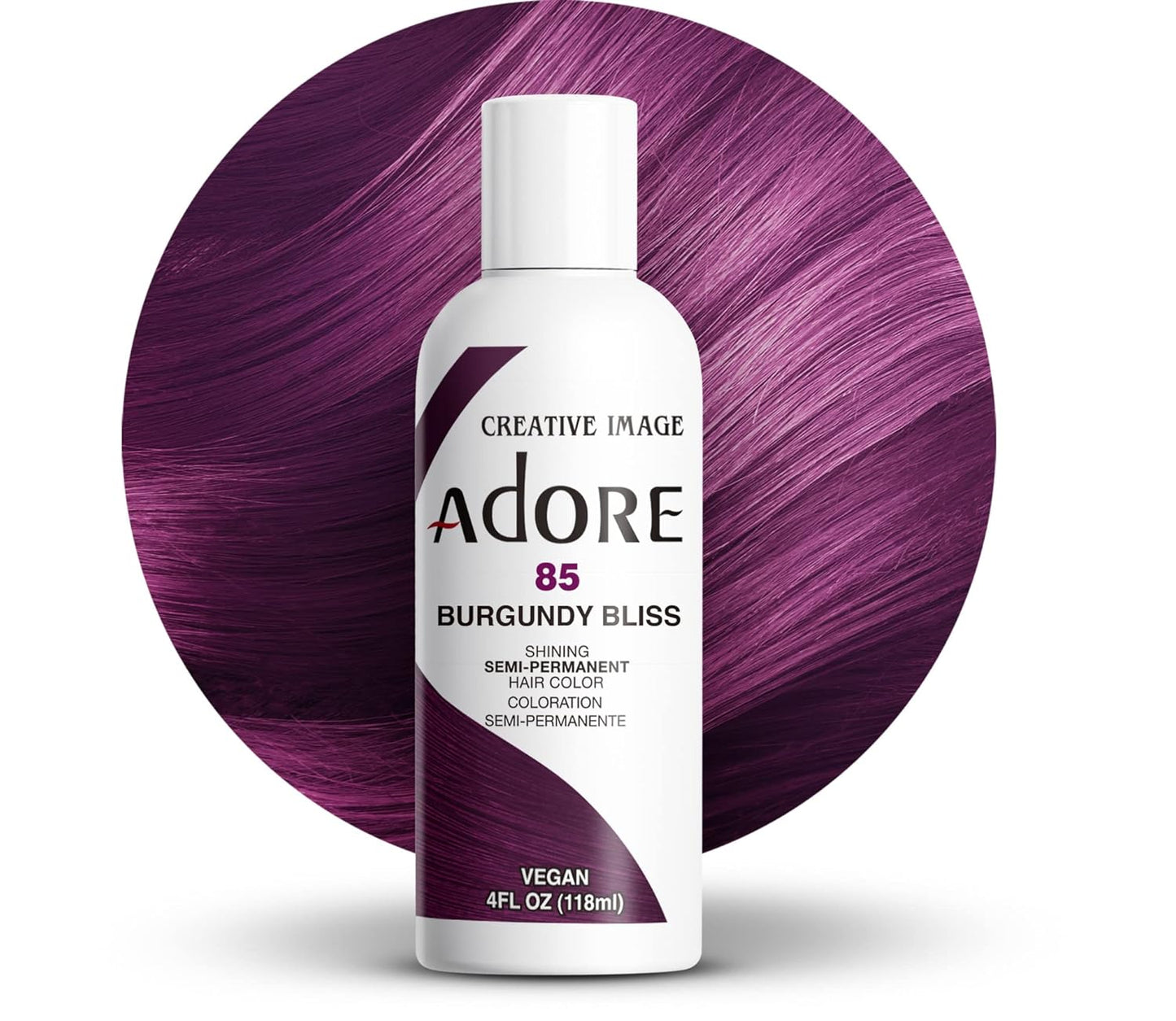 Creative Image Adore Semi-Permanent Hair Color - #85 Burgundy Bliss - Color 85 swatch