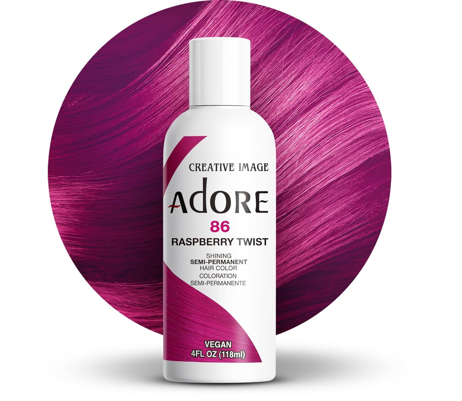 Creative Image Adore Semi-Permanent Hair Color - #86 Raspberry Twist - Color 86 swatch