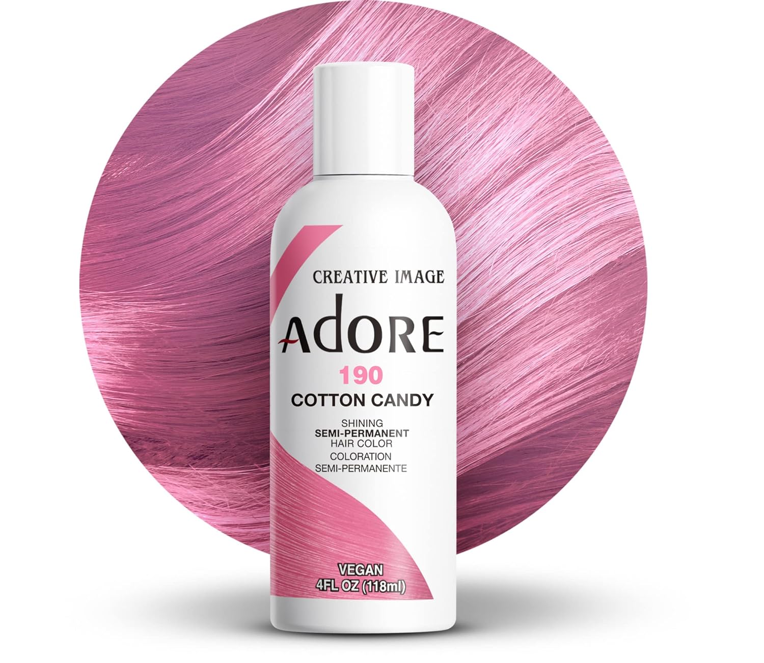 Creative Image Adore Semi-Permanent Hair Color - #190 Cotton Candy - Color 190 swatch