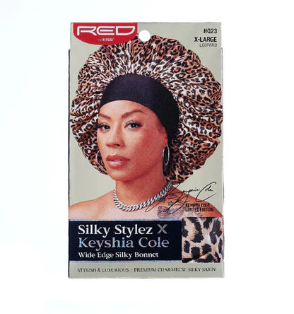 RED By Kiss - Silky Stylez Wide Edge Silky Bonnet X-Large - Leopard Assorted