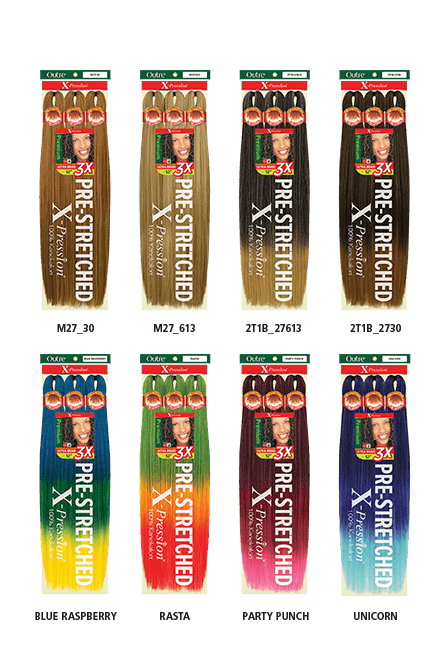 X-PRESSION BRAID-PRE STRETCHED BRAID 42 3X