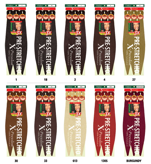 X-PRESSION BRAID-PRE STRETCHED BRAID 42 3X