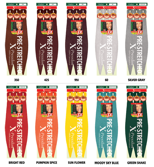 X-PRESSION BRAID-PRE STRETCHED BRAID 42 3X