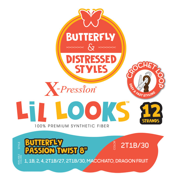 X-PRESSION - LIL LOOKS - BUTTERFLY PASSION TWIST 8
