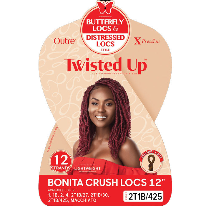 X-PRESSION - TWISTED UP - CROCHET BONITA BOHO CRUSH LOCS 12”
