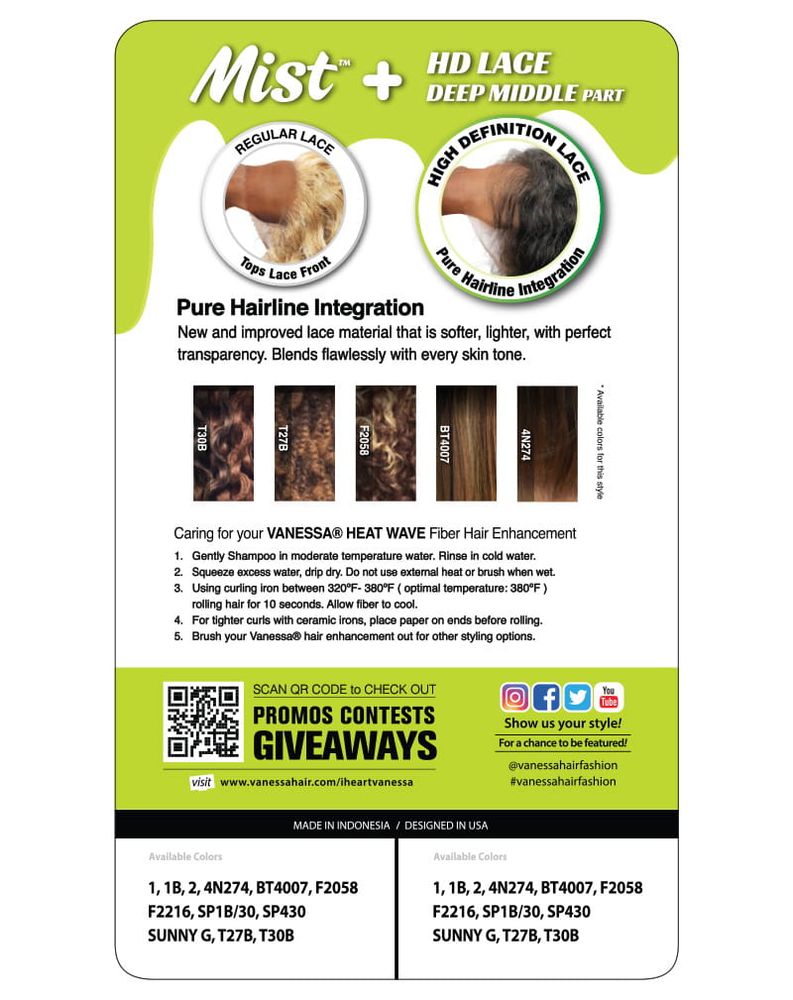 Synthetic Lace Wigs MIST ESMO