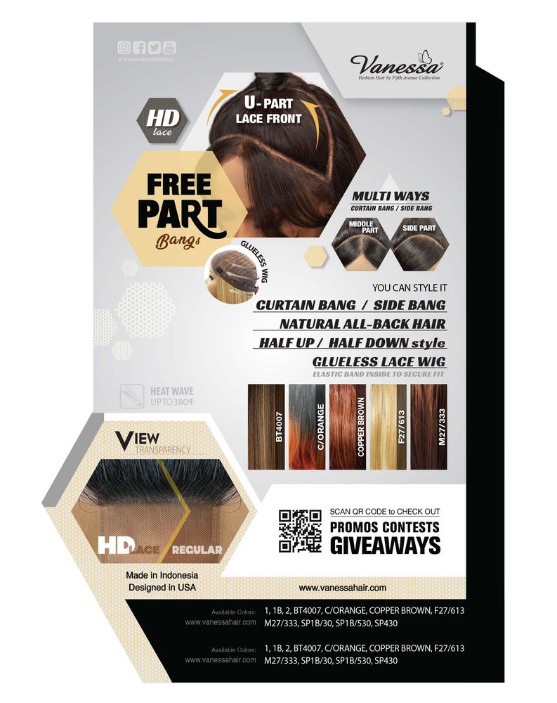 Synthetic Lace Wigs VIEW U-BANG CURL