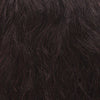 Close-up texture of PINK LEMON BODY WAVE FRONTAL 14" hair, showing very dark brown, flowing waves.